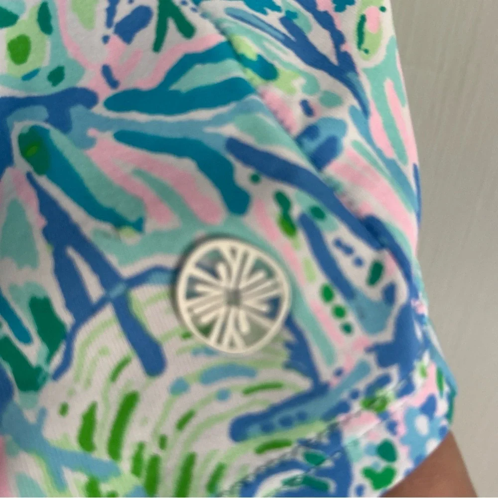 Lilly Pulitzer X Meryl Bra Tank Top Womens SMALL or MED Surf Blue Soleil $118